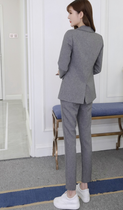 セットアップ ジャケット 長袖 ロングパンツ スリムパンツ レディース スーツ パンツスーツ ママスーツ 2点セット パンツドレス 大きいサイズ おしゃれ カジュアル 春 通勤 上下セット 冠婚葬祭用 入学式 卒業式