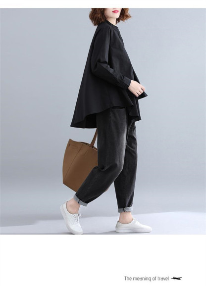 <br>ブラウス T-シャツ レディース フレアブラウス ロングブラウス シャツブラウス トップス チュニック 長袖 ナチュラル 着痩せ ゆったり 体型カバー