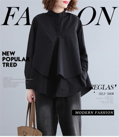 <br>ブラウス T-シャツ レディース フレアブラウス ロングブラウス シャツブラウス トップス チュニック 長袖 ナチュラル 着痩せ ゆったり 体型カバー