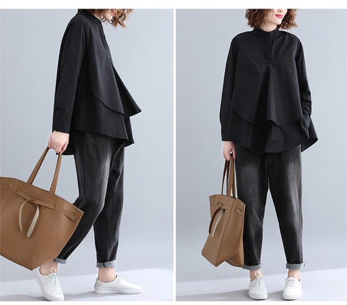 <br>ブラウス T-シャツ レディース フレアブラウス ロングブラウス シャツブラウス トップス チュニック 長袖 ナチュラル 着痩せ ゆったり 体型カバー