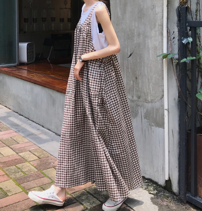 サロペット　チェック柄　パンツ　ワイドパンツ　レディース　オールインワン　オーバーオール　ジャンパー　サロペットパンツ　オーバーサイズ　大きいサイズ 　カジュアル　リラックス　きれいめ　ゆったり