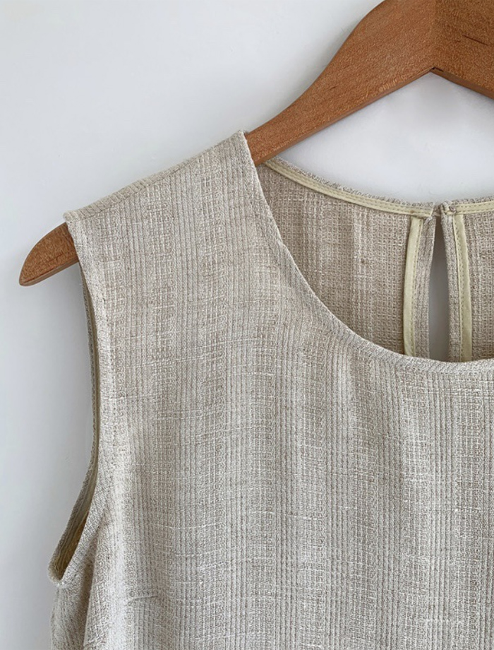 セットアップ 綿麻 レディース コットンリネン パンツドレス パンツスーツ ノースリーブ 春夏 夏 無地 女の子 日常デート 通勤 卒業式 ガウチョパンツ ワイドパンツ 体型カバー ゆったり 脚長効果 欧米風 カジュアル 大きいサイズ 3L 4L 5L