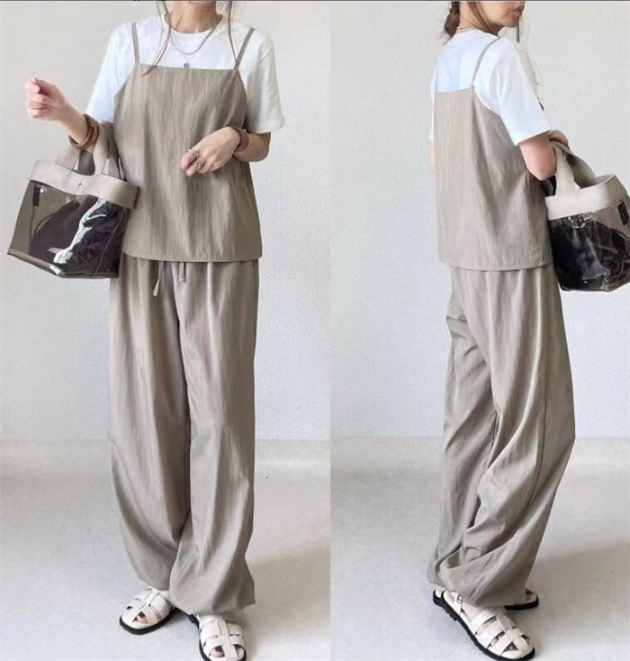 セットアップ レディース 綿麻 コットンリネン パンツドレス パンツスーツ ノースリーブ 春夏 夏 無地 女の子 日常デー 通勤 卒業式 ガウチョパンツ ワイドパンツ 体型カバー ゆったり 脚長効果 欧米風 カジュアル 大きいサイズ 送料無料 大人可愛い