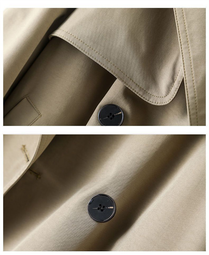 <br>トレンチコート レディース ショート丈 aライン ダブルボタン スリット 無地 おしゃれ 春秋 アウター スプリングコート 就活 ビジネス 定番 通勤 コート 春