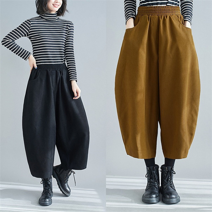 <br>バルーンパンツ ワイドパンツ ロング レディース 黒 大きいサイズ ワイド ボトムス 春 秋 秋物 ロングスカート 秋冬 ミモレ丈 シンプル