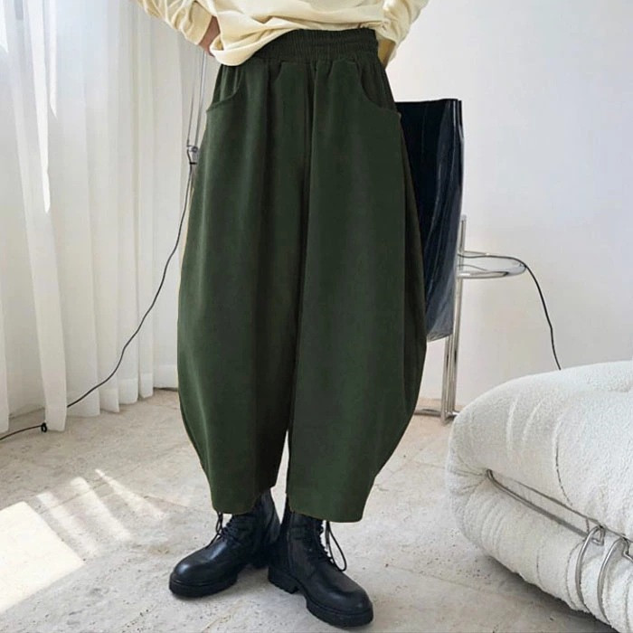 <br>バルーンパンツ ワイドパンツ ロング レディース 黒 大きいサイズ ワイド ボトムス 春 秋 秋物 ロングスカート 秋冬 ミモレ丈 シンプル