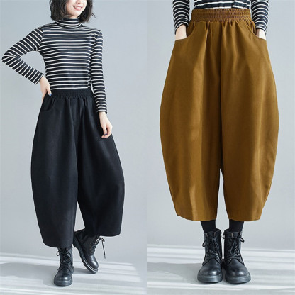 <br>バルーンパンツ ワイドパンツ ロング レディース 黒 大きいサイズ ワイド ボトムス 春 秋 秋物 ロングスカート 秋冬 ミモレ丈 シンプル