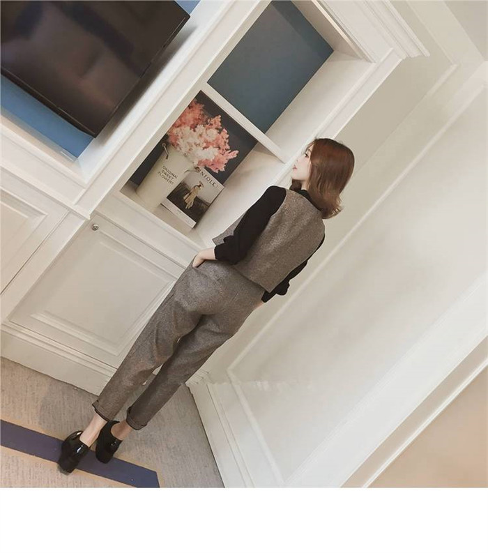 <br> セットアップ 3点セット パンツスーツ レディース ツイード スーツ ベスト ジレ パンツ シャツ 上下セット フォーマル アンクルパンツ ロングパンツ 長袖 通勤 OL 女性らしい