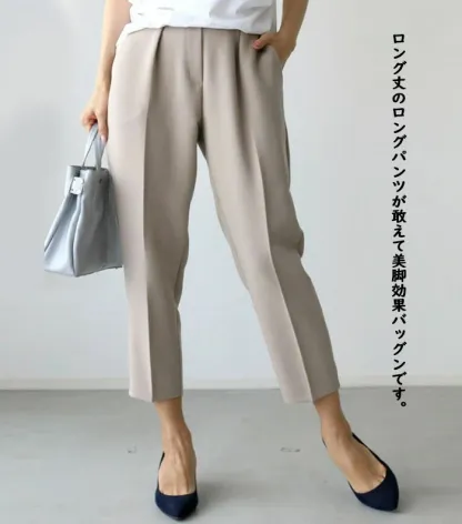 パンツスーツ　セットアップ　ジャケット　ロングパンツ　9分丈　レディース　スーツ　ママスーツ　2点セット　パンツドレス　大きいサイズ　おしゃれ　カジュアル　春　通勤　上下セット　冠婚葬祭用　入学式　卒業式　結婚式　着痩せ