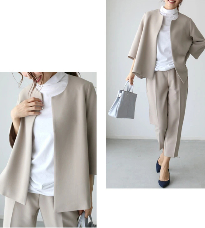 セットアップ ジャケット パンツスーツ ロングパンツ スリムパンツ 9分丈 レディース スーツ マスーツ 2点セット パンツドレス 大きいサイズ おしゃれ カジュアル 春 通勤 冠婚葬祭用 入学式 卒業式 結婚式