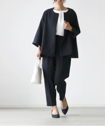 セットアップ ジャケット パンツスーツ ロングパンツ スリムパンツ 9分丈 レディース スーツ マスーツ 2点セット パンツドレス 大きいサイズ おしゃれ カジュアル 春 通勤 冠婚葬祭用 入学式 卒業式 結婚式