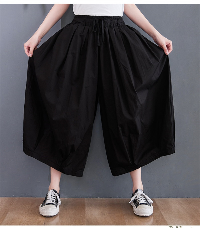 <br>ワイドパンツ ロング レディース 黒 大きいサイズ ワイド バルーンパンツ ボトムス 秋 秋物 秋冬 シンプル きれいめ ブラック カジュアル 送料無料 ロングパンツ マキシ丈 通勤 日常 ゆったり 無地 体型カバー ウェストゴム ベルトなし
