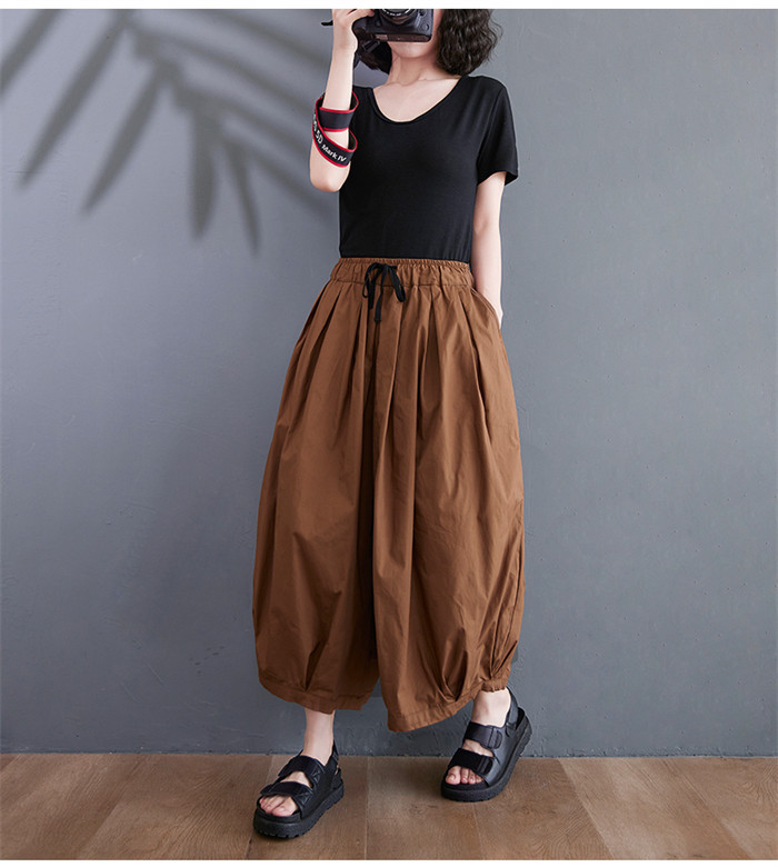 <br>ワイドパンツ ロング レディース 黒 大きいサイズ ワイド バルーンパンツ ボトムス 秋 秋物 秋冬 シンプル きれいめ ブラック カジュアル 送料無料 ロングパンツ マキシ丈 通勤 日常 ゆったり 無地 体型カバー ウェストゴム ベルトなし