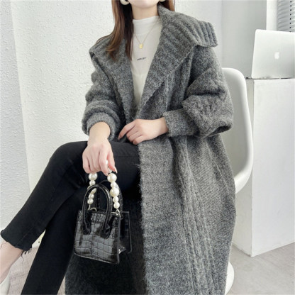 <br>カーディガン カーデ ニットカーディガン ロングカーディガン ロング マキシ丈 ニット ロングカーデ アウター レディース ざっくり リブ 長袖 ビッグ ドロップショルダー 畦編み 大きいサイズ 秋 冬 羽織 ゆったり 洗えるガウンカーディ オーバーサイズ 秋冬 送料無料