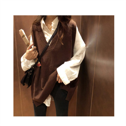 <br>ニットベスト レディース 春 秋 プルオーバー ベスト 春秋 ニット ベスト 春ベスト おしゃれ 着回し トップス 体型カバー ノースリーブ シンプル カジュアル レイヤード 重ね着 定番 クールネック 上着 伸縮性 無地 大きいサイズ 送料無料