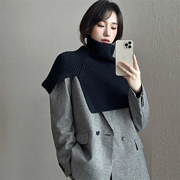<br>ニットベスト 変形 ベスト ニット セーター トップス レディース ノースリーブ ハイネック タートルネック ノースリーブ ポンチョ 秋 ストール 秋冬 ケープ