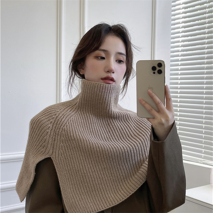 <br>ニットベスト 変形 ベスト ニット セーター トップス レディース ノースリーブ ハイネック タートルネック ノースリーブ ポンチョ 秋 ストール 秋冬 ケープ