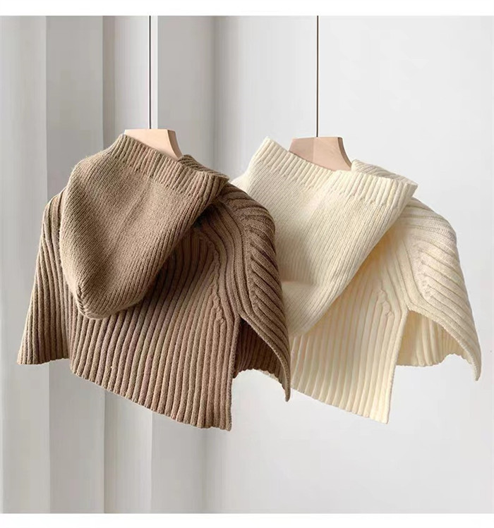 <br>ニットベスト 変形 帽子 グレー パーカー ベスト ニット セーター トップス レディース ノースリーブ 半袖 ハイネック タートルネック ノースリーブ ポンチョ 秋 フード付き ストール 秋冬 プルオーバー 大きいサイズ 重ね着 レイヤード 黒 送料無料