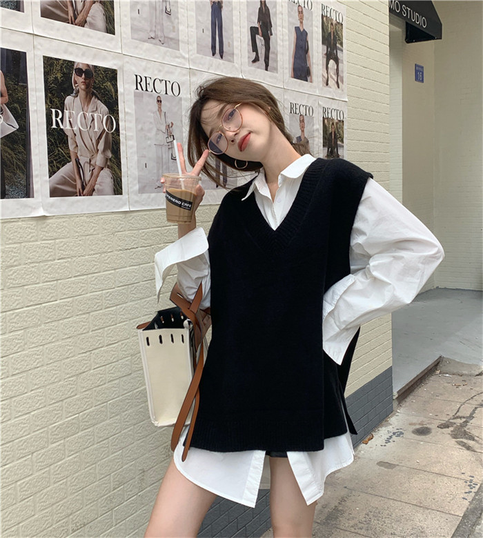 <br>ニットベスト レディース オフィス 秋冬 フォーマル 秋 プルオーバー ベスト 春秋 ニット おしゃれ 着回し トップス 体型カバー ノースリーブ シンプル カジュアル レイヤード 重ね着 クールネック 上着 伸縮性 無地 大きいサイズ 送料無料