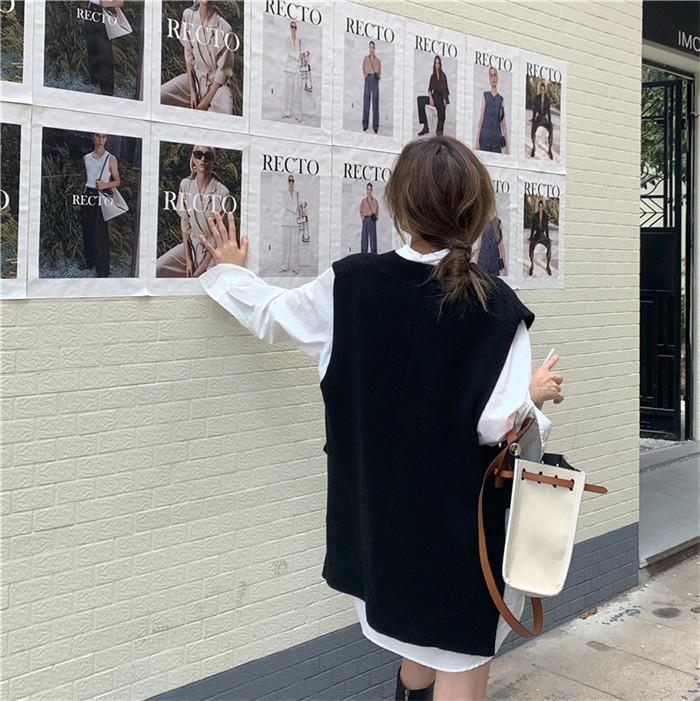 <br>ニットベスト レディース オフィス 秋冬 フォーマル 秋 プルオーバー ベスト 春秋 ニット おしゃれ 着回し トップス 体型カバー ノースリーブ シンプル カジュアル レイヤード 重ね着 クールネック 上着 伸縮性 無地 大きいサイズ 送料無料