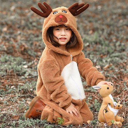 <br>クリスマス コスプレ トナカイ 子供 キッズ 女の子 男の子 大人 着ぐるみ サンタ サンタクロース サンタ服 コスチューム 衣装 サンタコス 仮装 子供服 アニマル プレゼント ギフト 100-150cm クリスマス服 鹿 deer 麋鹿 秋冬 送料無料 可愛い