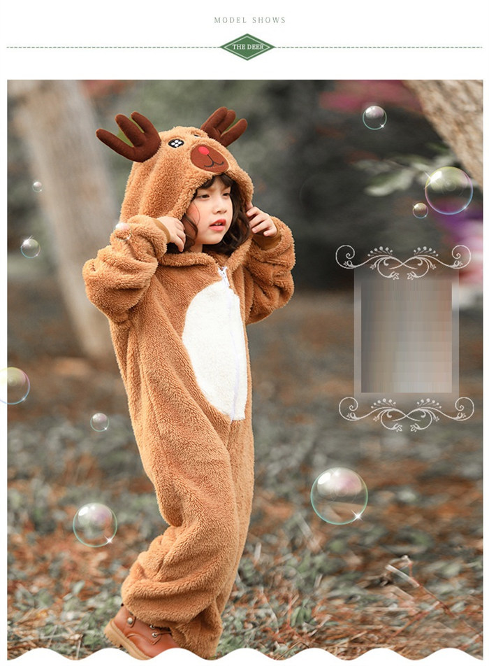 <br>クリスマス コスプレ トナカイ 子供 キッズ 女の子 男の子 大人 着ぐるみ サンタ サンタクロース サンタ服 コスチューム 衣装 サンタコス 仮装 子供服 アニマル プレゼント ギフト 100-150cm クリスマス服 鹿 deer 麋鹿 秋冬 送料無料 可愛い