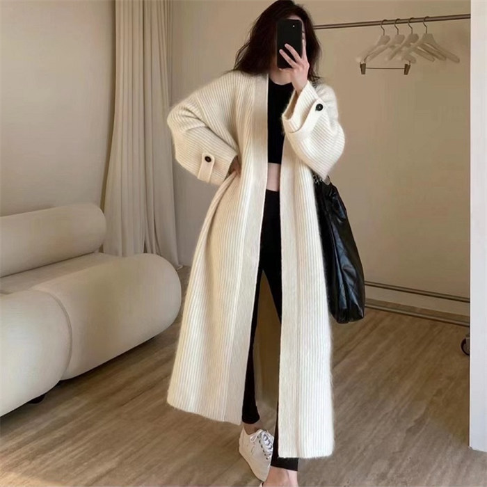 <br>ロングカーディガン レディース 秋 秋冬 大きいサイズ 厚手 パーカー 帽子 フード付き カーディガン ニットカーディガン マキシ丈 ニット ロングカーデ ロングニット アウター 羽織り トップス 長袖 Vネック Iライン ローゲージニット リブ リブニット 冬 送料無料