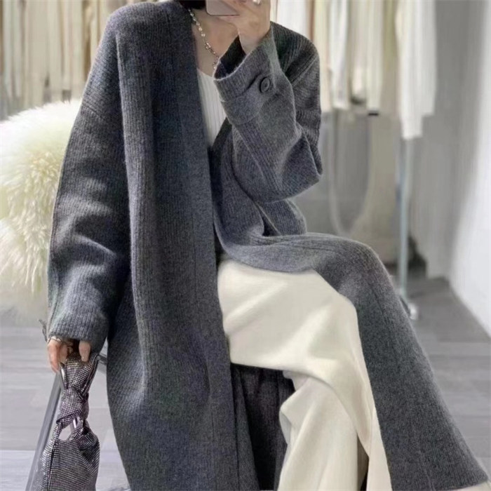 <br>ロングカーディガン レディース 秋 秋冬 大きいサイズ 厚手 パーカー 帽子 フード付き カーディガン ニットカーディガン マキシ丈 ニット ロングカーデ ロングニット アウター 羽織り トップス 長袖 Vネック Iライン ローゲージニット リブ リブニット 冬 送料無料