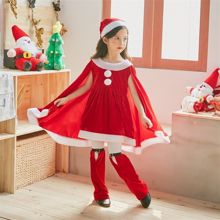 <br>クリスマス サンタ コスプレ 子供 サンタクロース キッズ 女の子 コスチューム ワンピース サンタ服 衣装 サンタコス 仮装 子供服 帽子 カチューシャ 100cm 110cm 120cm 130cm 140cm 150cm ベビー服 クリスマス服 送料無料 可愛い パーティー