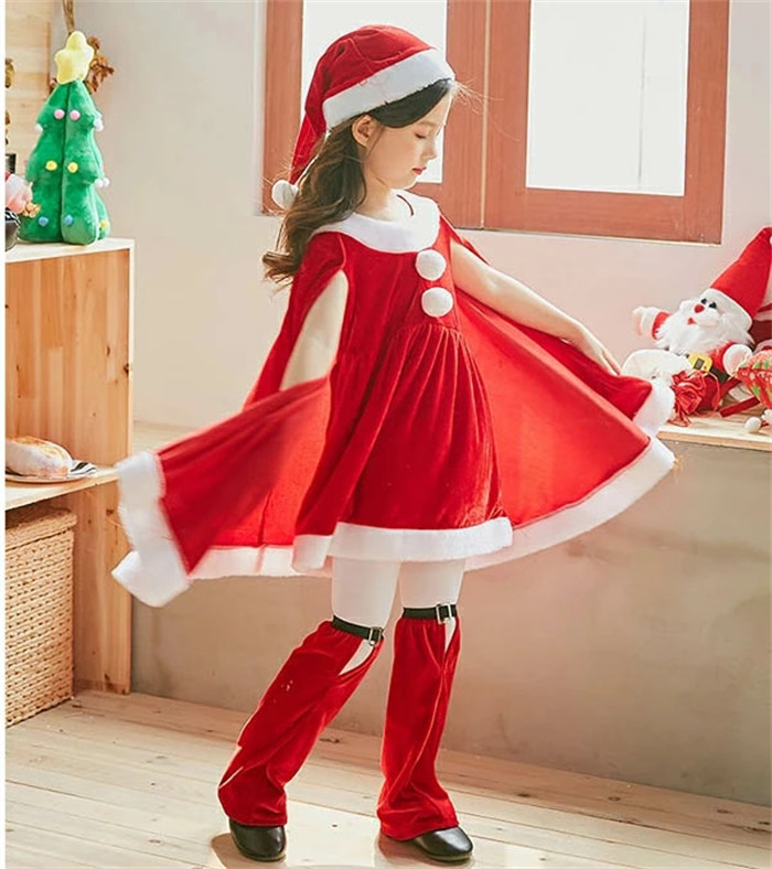 <br>クリスマス サンタ コスプレ 子供 サンタクロース キッズ 女の子 コスチューム ワンピース サンタ服 衣装 サンタコス 仮装 子供服 帽子 カチューシャ 100cm 110cm 120cm 130cm 140cm 150cm ベビー服 クリスマス服 送料無料 可愛い パーティー
