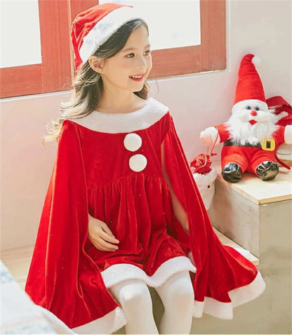 <br>クリスマス サンタ コスプレ 子供 サンタクロース キッズ 女の子 コスチューム ワンピース サンタ服 衣装 サンタコス 仮装 子供服 帽子 カチューシャ 100cm 110cm 120cm 130cm 140cm 150cm ベビー服 クリスマス服 送料無料 可愛い パーティー