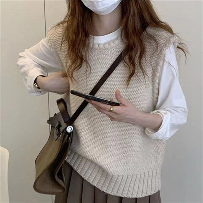 <br>ニット ベスト レディース 秋 冬 プルオーバー 厚手 ニットベスト 秋ベスト おしゃれ 着回し トップス 体型カバー シンプル カジュアル レイヤード 重ね着 伸縮性 大きいサイズ 着痩せ 暖かい あったか 大人可愛い 通学 通勤 OL 送料無料