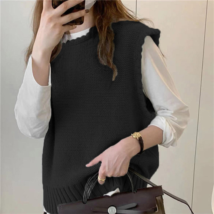 <br>ニット ベスト レディース 秋 冬 プルオーバー 厚手 ニットベスト 秋ベスト おしゃれ 着回し トップス 体型カバー シンプル カジュアル レイヤード 重ね着 伸縮性 大きいサイズ 着痩せ 暖かい あったか 大人可愛い 通学 通勤 OL 送料無料