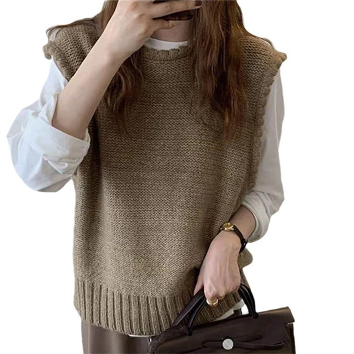 <br>ニット ベスト レディース 秋 冬 プルオーバー 厚手 ニットベスト 秋ベスト おしゃれ 着回し トップス 体型カバー シンプル カジュアル レイヤード 重ね着 伸縮性 大きいサイズ 着痩せ 暖かい あったか 大人可愛い 通学 通勤 OL 送料無料