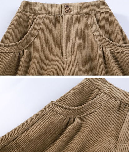 バルーンパンツ ワイドパンツ 裏起毛 ロング レディース 黒 コーデュロイ 大きいサイズ ワイド ボトムス 秋 秋物 秋冬 シンプル きれいめ ブラック カジュアル 暖かい あったか 送料無料 ロングパンツ マキシ丈