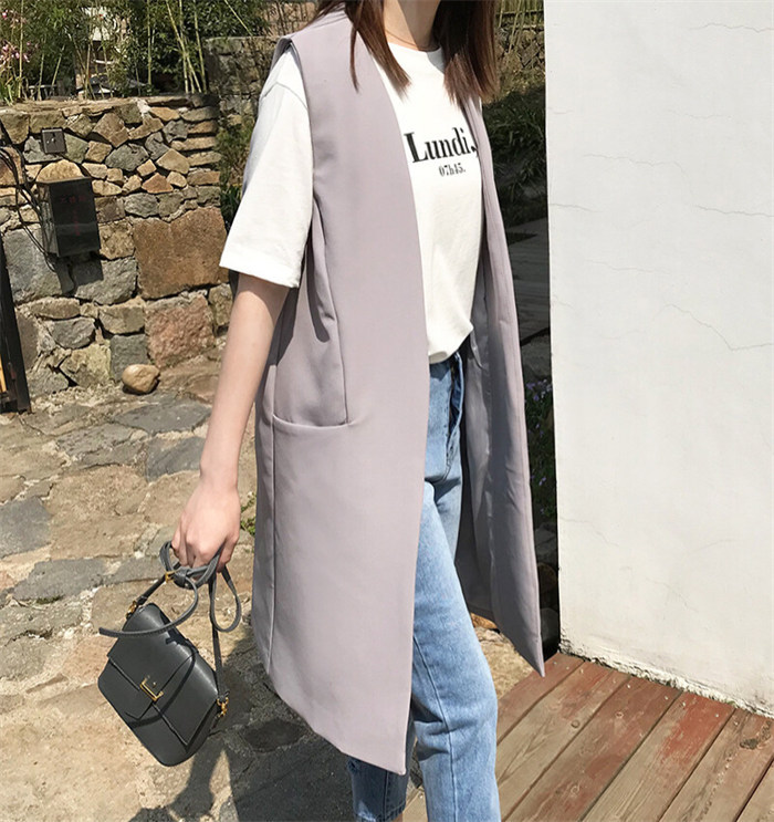 <br>ベスト レディース 春秋 ノースリーブ ロングジレ トレンチベスト 無地 ジレンチ トップス ロングベスト レディース ジレ フォーマル 春 秋 冬 大きいサイズ ゆったり 大人 OL