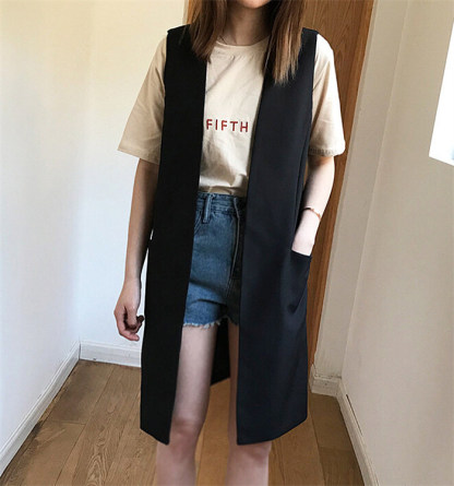 <br>ベスト レディース 春秋 ノースリーブ ロングジレ トレンチベスト 無地 ジレンチ トップス ロングベスト レディース ジレ フォーマル 春 秋 冬 大きいサイズ ゆったり 大人 OL