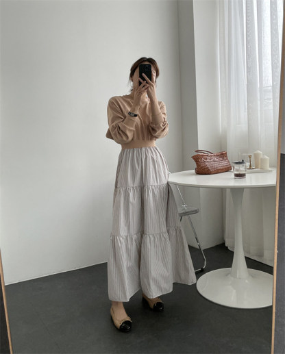 <br>ワンピース 秋冬 きれいめ フォーマル 大きいサイズ ニット ロングワンピース レディース 長袖 ミモレ丈 黒 ニットワンピース 異素材 切替 着瘦せ 通勤 レイヤード風 おしゃれ チェック柄