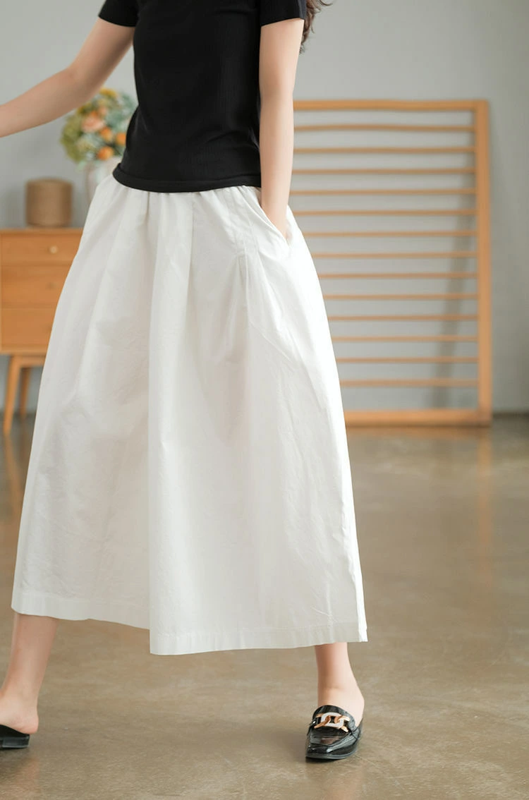 ガウチョパンツ レディース パンツ 8分丈 ワイドパンツ スカーチョ きれいめ 大きいサイズ ウエストゴム ボトムス コットン 無地 春夏 体型カバー ゆったり フレアパンツ チノパンツ 薄手 楽チン 着痩せ 脚長 カジュアル 大人 ナチュラル 30 40 50代