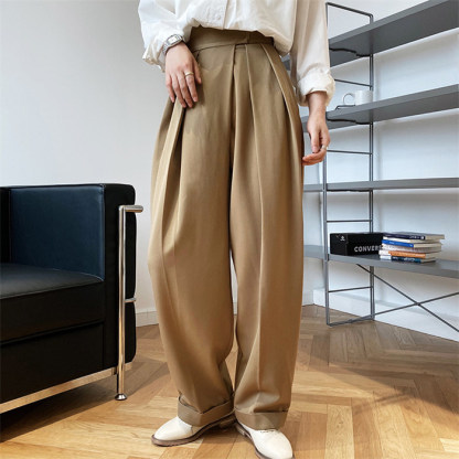 <br>タックワイドパンツ レディース ボトムス 春 夏 イージーパンツ ワイドパンツ マジックテープ タック スラックス 美シルエット オリジナル タックパンツ ハイウエスト ロング