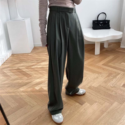 <br>タックワイドパンツ レディース ボトムス 春 夏 イージーパンツ ワイドパンツ 隠すボタン タック スラックス 美シルエット オリジナル タックパンツ ハイウエスト ロング丈 きれいめ 通勤 オフィス カジュアル おしゃれ 体型カバー 送料無料