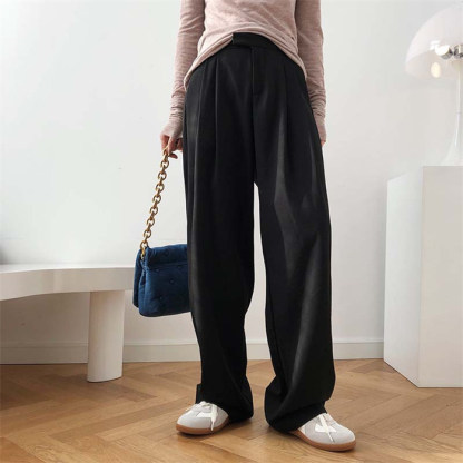 <br>タックワイドパンツ レディース ボトムス 春 夏 イージーパンツ ワイドパンツ 隠すボタン タック スラックス 美シルエット オリジナル タックパンツ ハイウエスト ロング丈 きれいめ 通勤 オフィス カジュアル おしゃれ 体型カバー 送料無料
