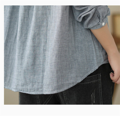 シャツ レディース 長袖 麻 白 おしゃれ 春 チェック 春秋 きれいめ 長袖シャツ ブラウス トップス シャツブラウス 体型カバー ゆったり 前開き 送料無料 柔らか 秋冬 ビッグシルエット 通勤 OL 大人可愛い エレガント 上品 上質 面接 入園式 卒業式 忘年会