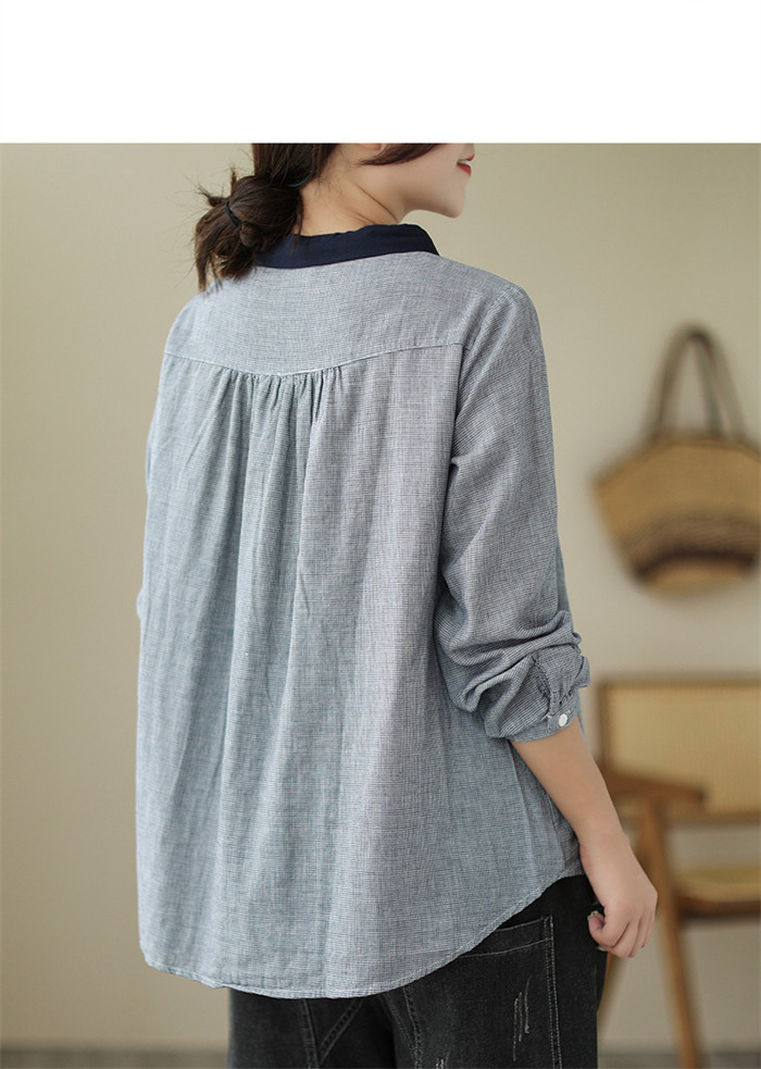 シャツ レディース 長袖 麻 白 おしゃれ 春 チェック 春秋 きれいめ 長袖シャツ ブラウス トップス シャツブラウス 体型カバー ゆったり 前開き 送料無料 柔らか 秋冬 ビッグシルエット 通勤 OL 大人可愛い エレガント 上品 上質 面接 入園式 卒業式 忘年会