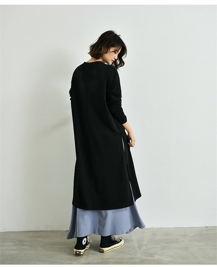 <br>ロングワンピース 春 ロングスカート 長袖 大きいサイズ ２点セット 春夏 ロング丈 レディース ゆるっと マキシワンピース 30代 40代 ゆったり 体型カバー ビッグシルエット サイドスリット