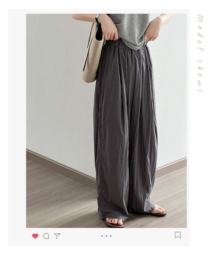 ワイドパンツ レディース イージーパンツ ひんやり 涼しい 薄手 UVカット ガウチョパンツ ロング 加工 接触冷感 さらさら ワイド ガウチョ ボトムス ウエストゴム 大きいサイズ ゆったり クール 春夏 体型カバー 脚長 着痩せ 送料無料