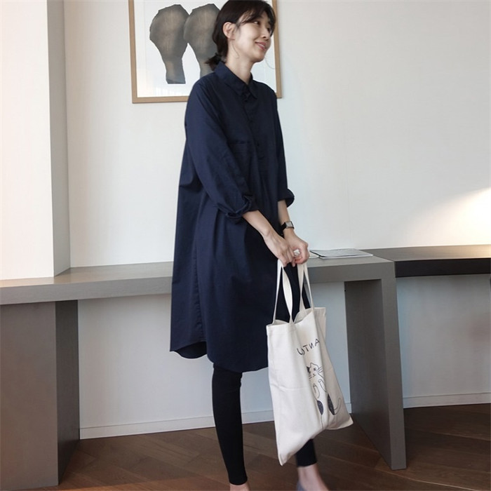 <br>シャツワンピース 大きいサイズ レディース 白シャツ チュニック ロングシャツ チュニックワンピース 長袖 ゆったり 春 オフィス ビジネス 通勤 おしゃれ きれいめ 膝丈 スタンドカラー 無地 オーバーサイズ 羽織り 体型カバー カジュアル  送料無料