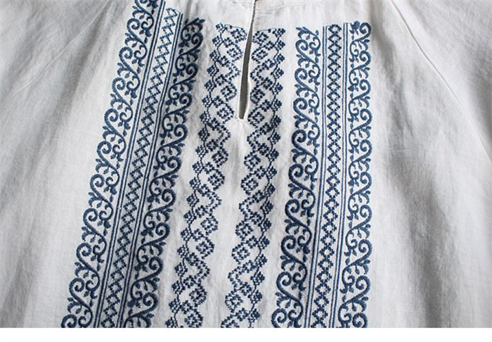 <br>ブラウス シャツ シャツブラウス レディース 長袖 麻風 白 おしゃれ 春 刺繍 綿混 ぽわん袖 春秋 きれいめ 長袖シャツ トップス 体型カバー ゆったり 前開き 送料無料 柔らか ビッグシルエット 通勤 OL 大人可愛い エレガント 入園式 卒業式