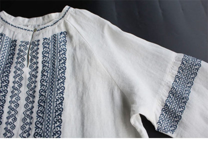 <br>ブラウス シャツ シャツブラウス レディース 長袖 麻風 白 おしゃれ 春 刺繍 綿混 ぽわん袖 春秋 きれいめ 長袖シャツ トップス 体型カバー ゆったり 前開き 送料無料 柔らか ビッグシルエット 通勤 OL 大人可愛い エレガント 入園式 卒業式