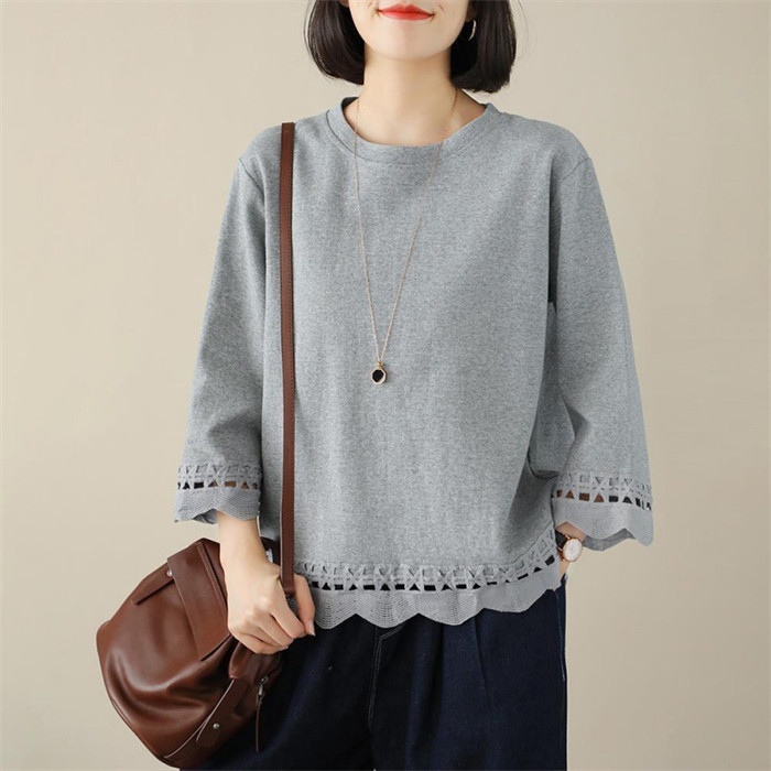 長袖tシャツ レディース カットソー tシャツ 長袖 ゆるt きれいめ 大きいサイズ 体型カバー シンプル かわいい 無地 長袖カットソー 不規則裾 透け感 フレアスリーブ ブラウス トップス 柔らかい おしゃれトップス 春 夏 ゆったり 大人可愛い 着痩せる 送料無料